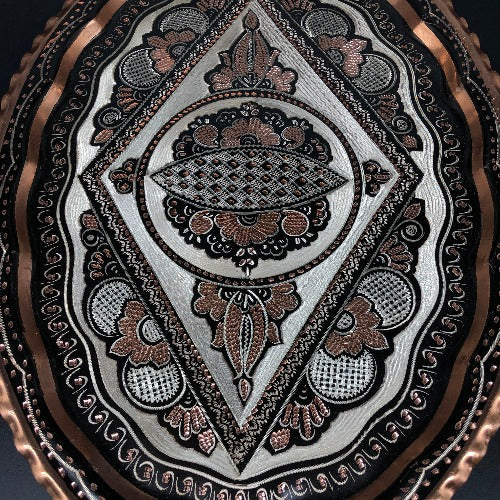 Traditional Turkish Rectangle Copper Tray