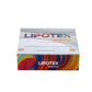 Lipotex powdered tea packaging with colorful design on a white background