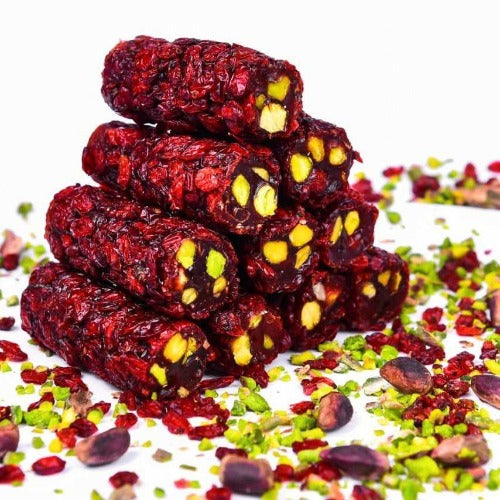 Finger Turkish Delight Pomegranate Pistachio Covered SourBerry