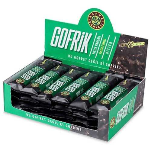 Gofrik Pistachio Bitter Chocolate Bars 24 pcs