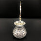 Silver Colored Turkish Traditional Copper Coffee Maker