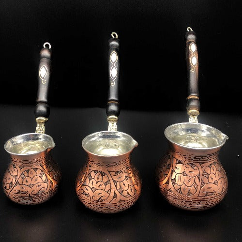 Turkish Traditional  Heavy Copper Coffee Maker (cezve)