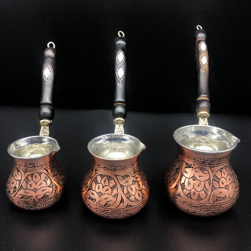 Turkish Traditional  Heavy Copper Coffee Maker (cezve)