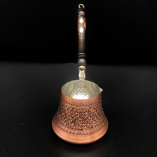 Turkish Traditional Copper Coffee Maker (cezve) real coler copper