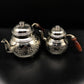 Silver Coloured Copper Double Tea Pot