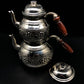 Silver Coloured Copper Double Tea Pot