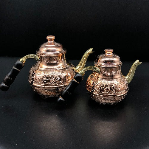 Old Tradional Heavy Copper Double Tea Pot