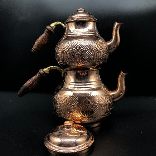 Hand Made Copper Double Tea Pot