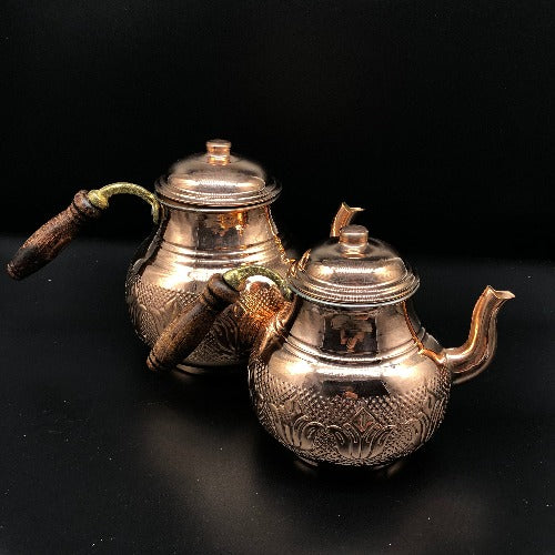 Hand Made Copper Double Tea Pot