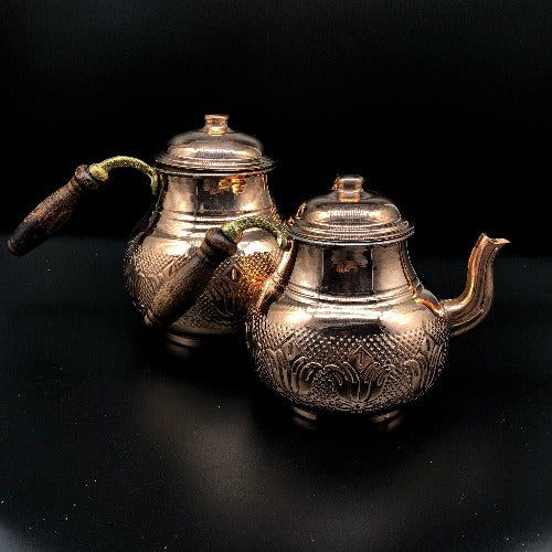 Hand Made Copper Double Tea Pot