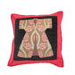 Ottoman Pillow , Red in Black Caftan