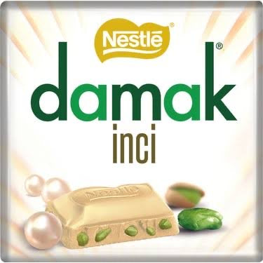 Nestle Damak Inci White Chocolate Bar with Pistachio, 63g – 2.25oz