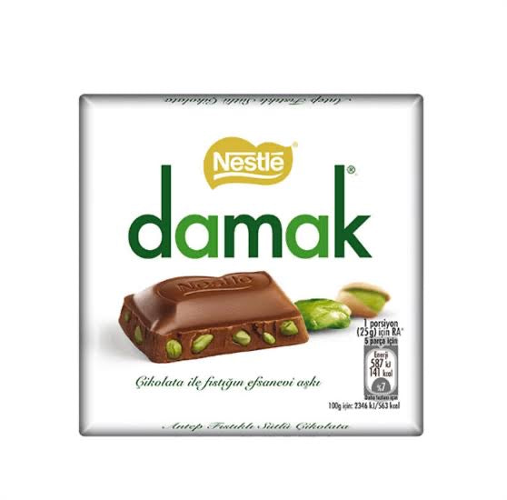 Nestle Damak Chocolate Bar with Pistachio, 63g – 2.25oz