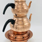 Copper Double Tea Pot with Tea Warmer