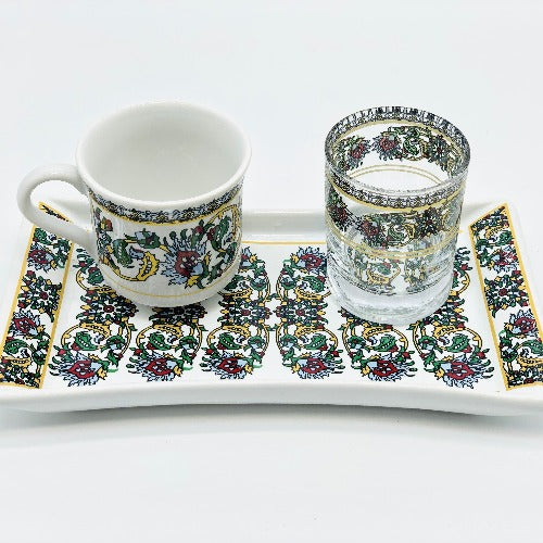 One Person Turkish Coffee Set "Red Dragon"