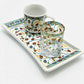 One Person Turkish Coffee Set "Red and Blue Clove"