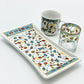 One Person Turkish Coffee Set "Red and Blue Clove"