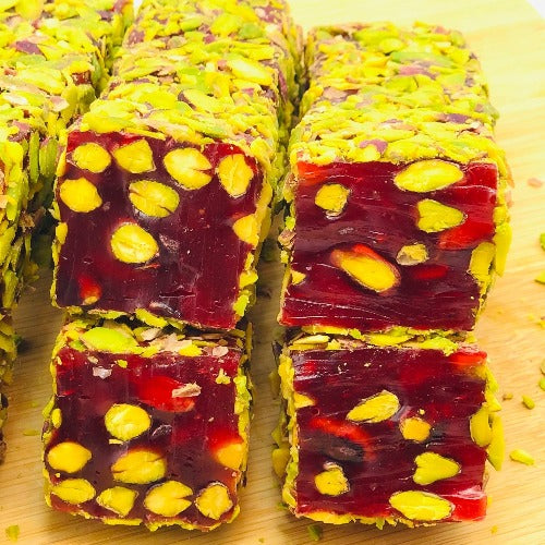 Turkish Delight , Pomegranate with Pistachio