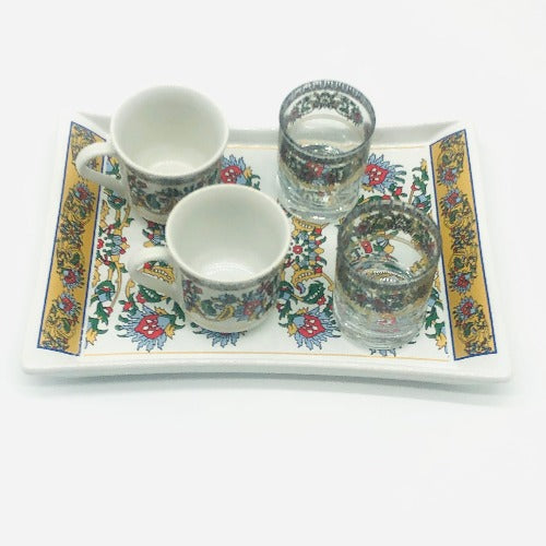 Two Person Turkish Coffee Set "Red Dragon"