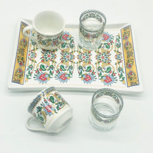 Two Person Turkish Coffee Set "Red Dragon"