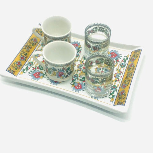 Two Person Turkish Coffee Set "Red Dragon"